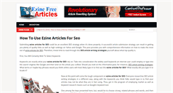 Desktop Screenshot of ezinefreearticles.com