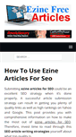 Mobile Screenshot of ezinefreearticles.com