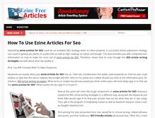 Tablet Screenshot of ezinefreearticles.com